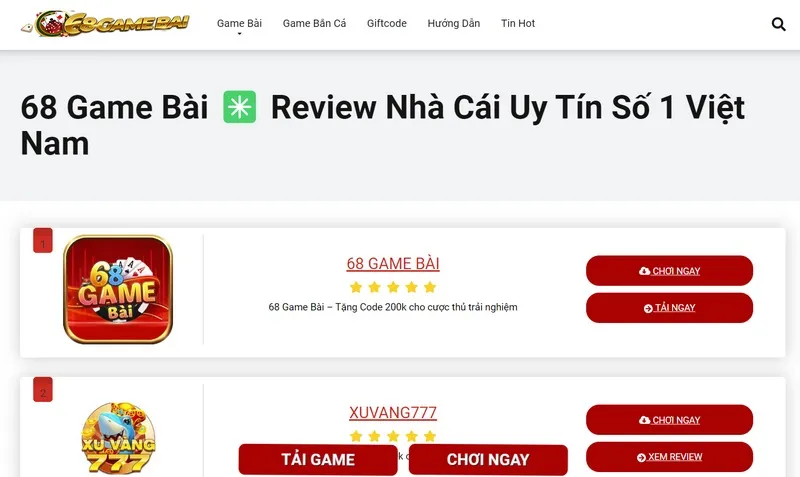 Nhacai68gb cập nhật tin hot game bài đổi thưởng